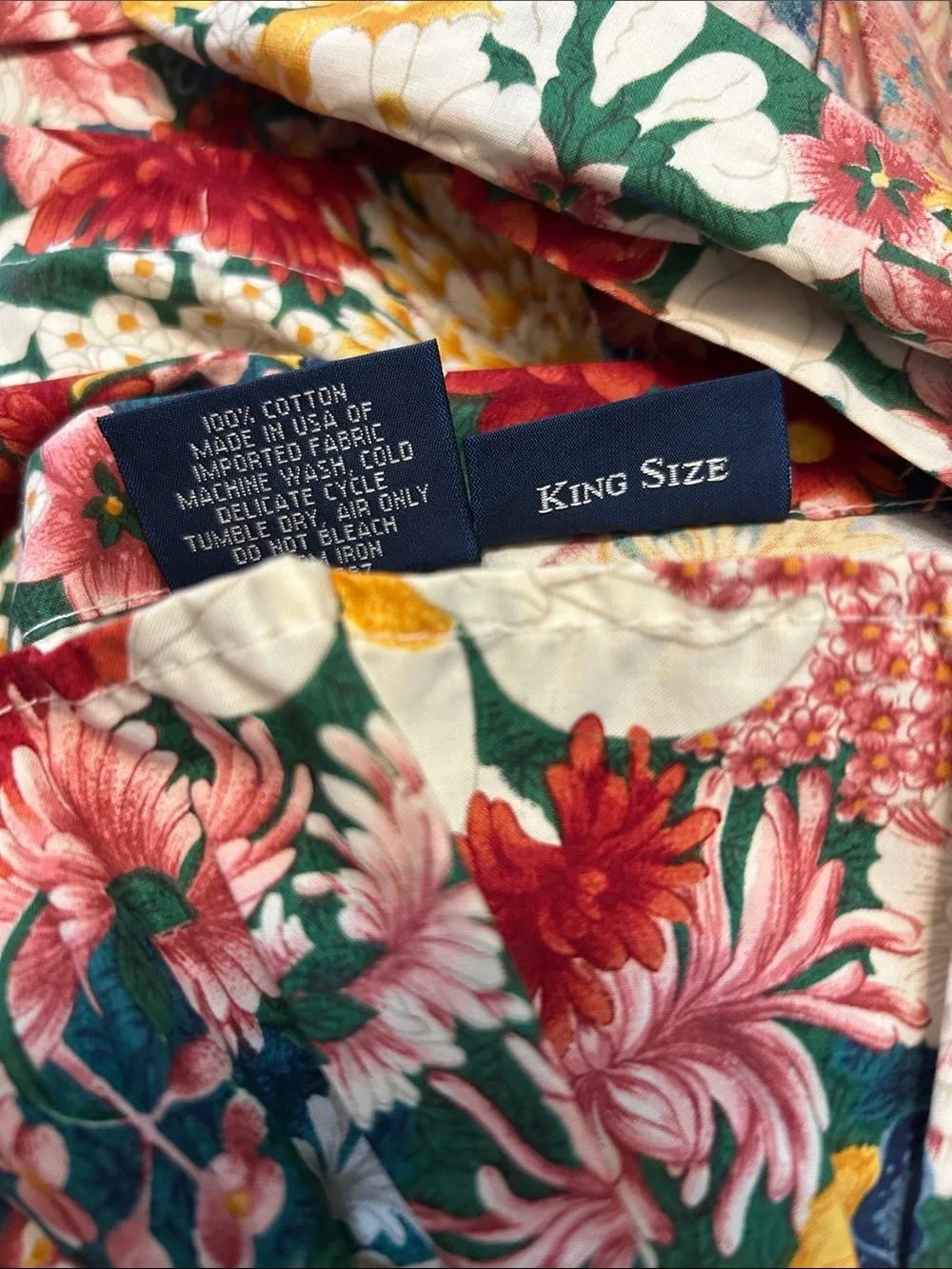 Vintage Ralph Lauren Thousand Flowers King Duvet Cover Rare Like New one Owner